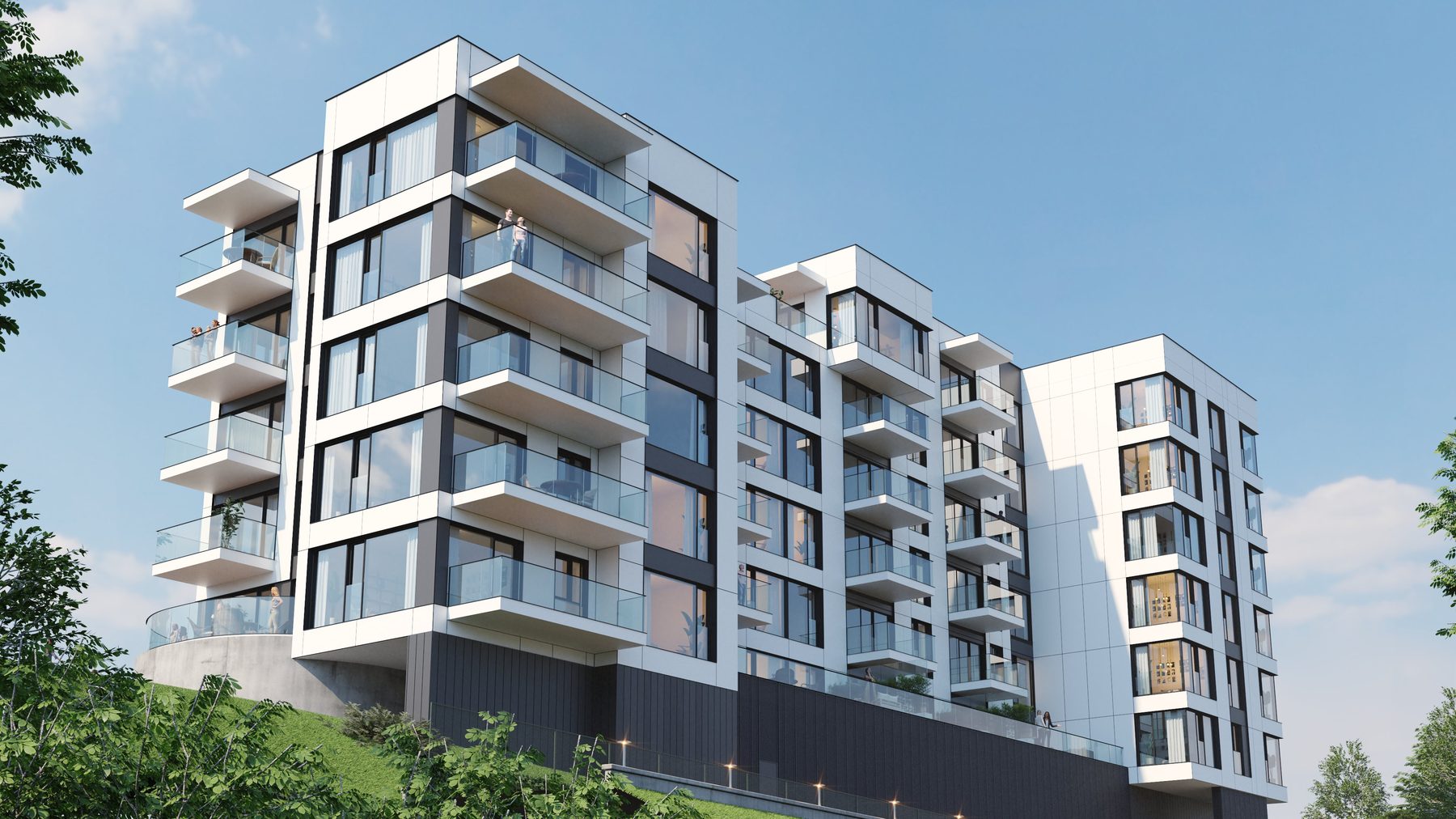 Perspectivă fațadă CUZA 1 Residence