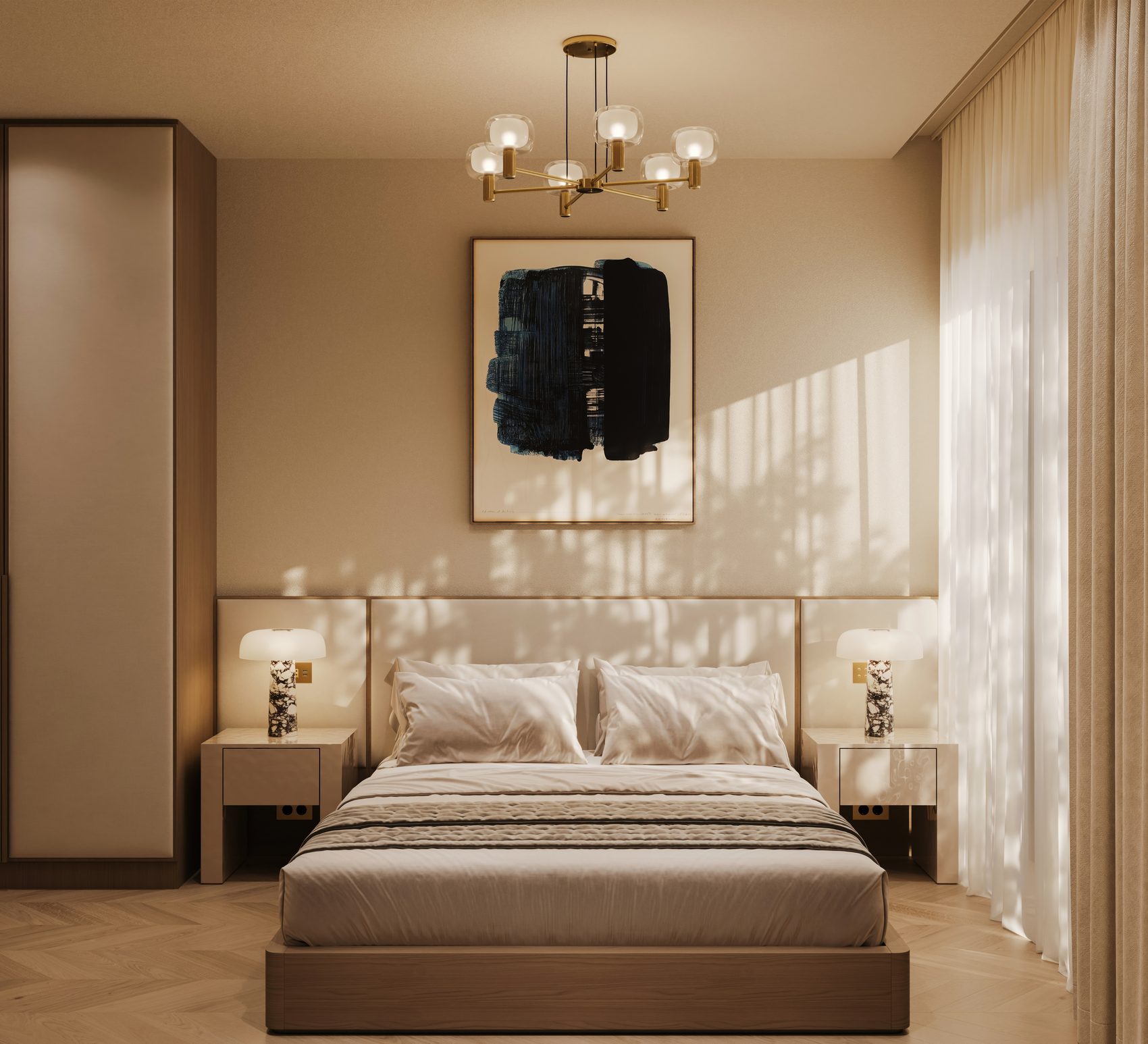Dormitor secundar pentru apartament cu 3 camere