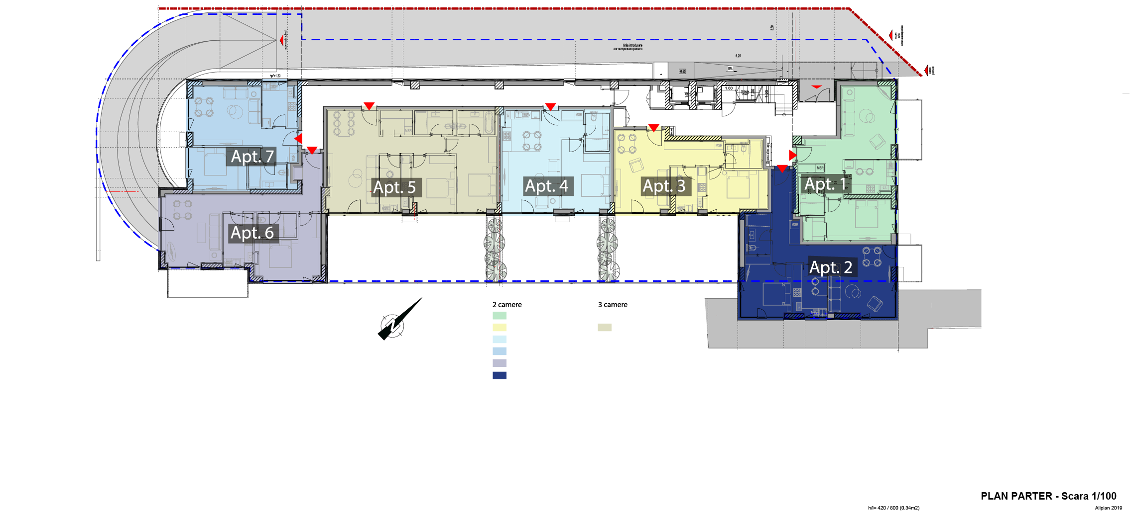 Plan parter CUZA 1 Residence